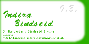 indira bindseid business card